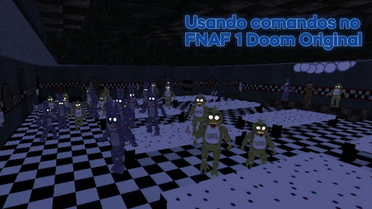 Usando comandos no FNAF 1 Doom Original Android 
