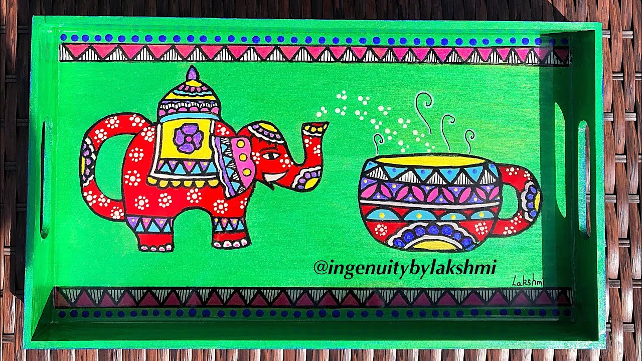 Madhubani Tray Painting Diy Tray Painting Diy Gift Ideas Diy Home madhubani-tray-painting-diy-tray-painting-diy-gift-ideas-diy-home