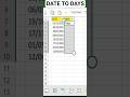 Date to Days Convert in Excel | Calculate Days Between Dates Easily