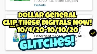 Dollar General Clip These Digitals Now 10/4/20-10/10/10!