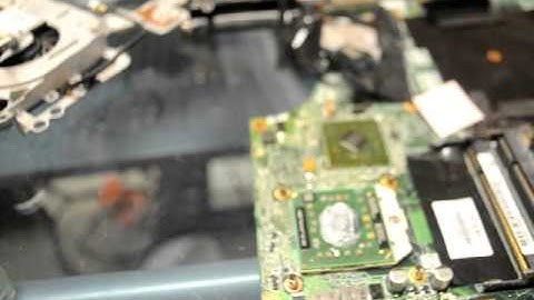 Reflow of a HP DV9000 to fix a BGA video issue "fixed" by PrecisionDivision.com/Precision Division