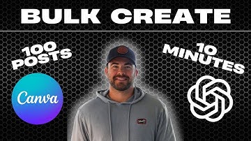 Bulk Create 100 Social Media Posts using Canva & ChatGPT