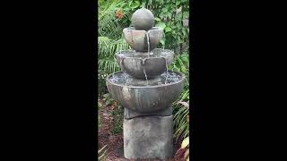Henri Studio Tall Stone Vessels Fountain On Pedestal 4356Af4