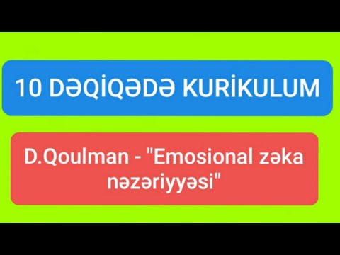 D.Qoulman "Emosional zəka nəzəriyyəsi"