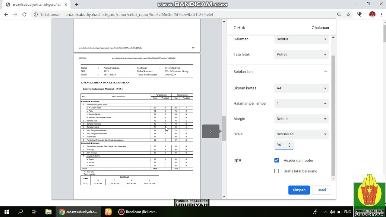 Cara Menyimpan File Rapor ARD ke PDF - YouTube