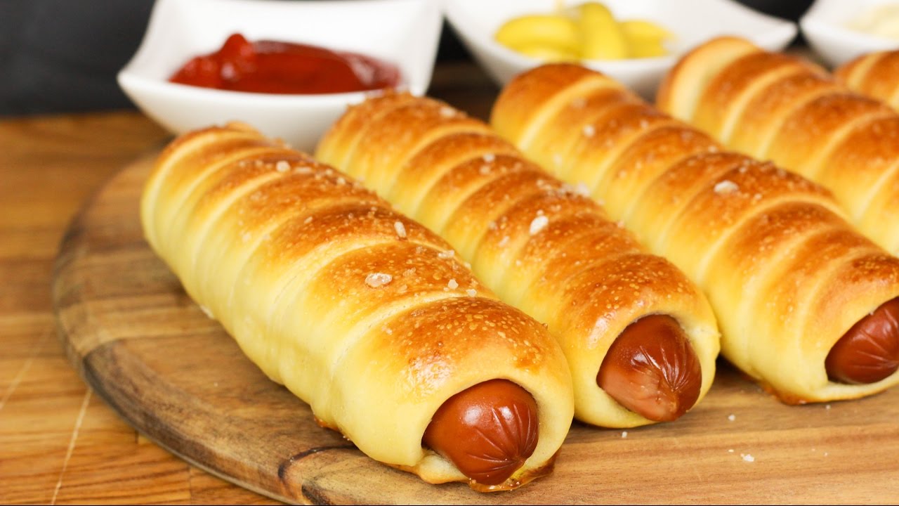 Pretzel Dogs - Würstchen im Bretzelteig / Pretzel Dog / Bretzel Würstchen