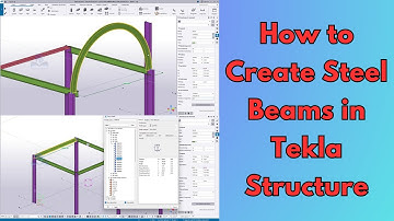 How to create steel beams in Tekla Structure | Curved beam & spiral beam in #tekla #beginners #how