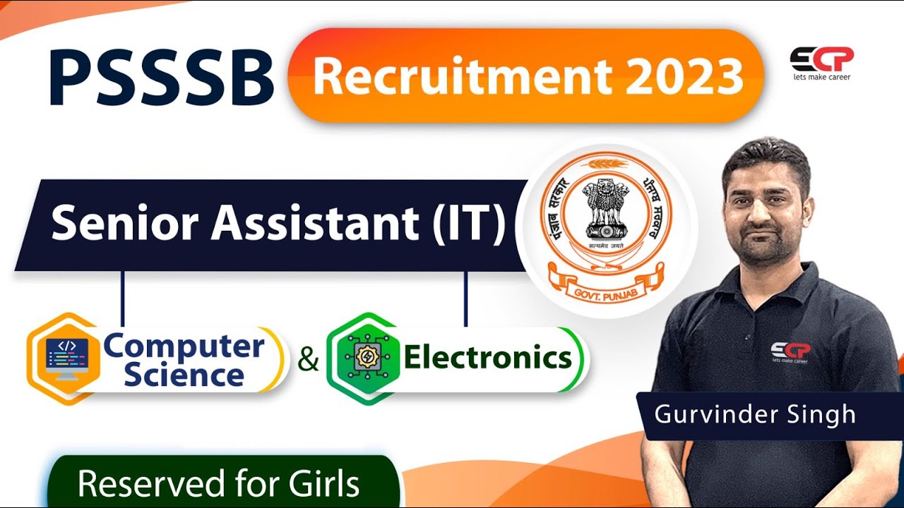 Government Job Opportunity For CSE ECE Students Senior Assistant