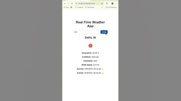 Weather App using HTML CSS JavaScript 🌤 | Real Time Weather API Project Demo #shorts  #coding