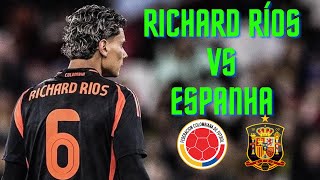 MUITA CLASSE!  - RICHARD RÍOS | Colômbia vs Espanha - 22/03/24 - Todos os lances do meia do verdão.