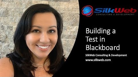 Creating an Test in Blackboard