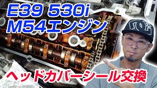 【エンジンオイル漏れ】これも定番BMWエンジンのヘッドカバーシールからのオイル漏れ3シリーズ、5シリーズ、X5など多くの車両に採用された優秀なエンジンM54のオイル漏れ修理　これは自宅でも修理可能！