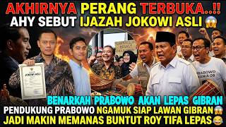UPROAR..!! AHY CALLS JOKOWI'S DIPLOMA GENUINE 😱 PRABOWO SUPPORTERS FURIOUS AND READY TO FIGHT GIB...