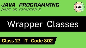 Java Programming Class 12 | Wrapper Class parseInt | Information Technology IT Code 802 #cbse #exam