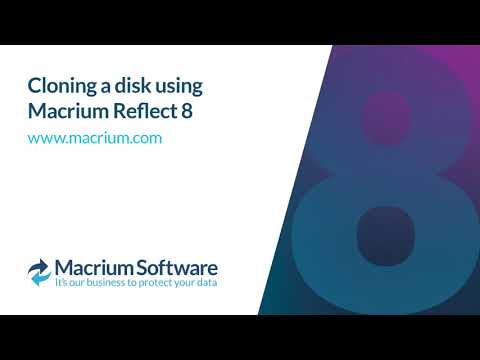 Cloning a disk using Macrium Reflect 8