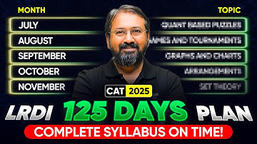 Score 100%ile in LRDI in Just 125 Days | CAT 2025 Complete Strategy LRDI  (July–Nov Plan)