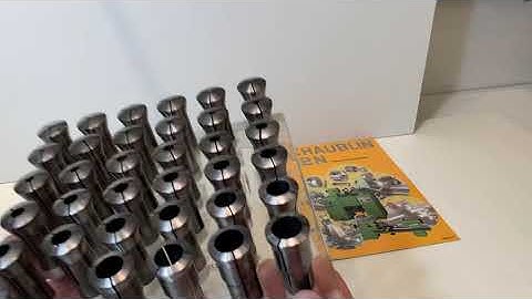 Schaublin W20 collets 0.5mm-18mm 35 Pieces