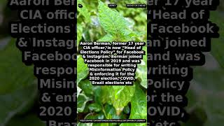 Aaron Berman, former CIA officer, is now “Head of Elections Policy” for #facebook, #instagram.