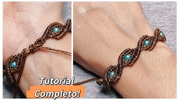 Como Fazer Pulseira Macrame Com Miçangas - Tutorial Completo Passo a Passo