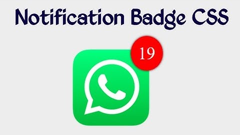 CSS Notification Badge | HTML CSS Tutorial
