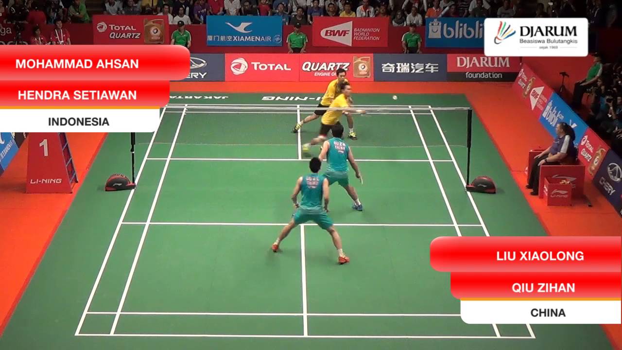 Mohammad Ahsan/Hendra Setiawan (Indonesia) VS Liu Xiaolong/Qiu Zihan (China)