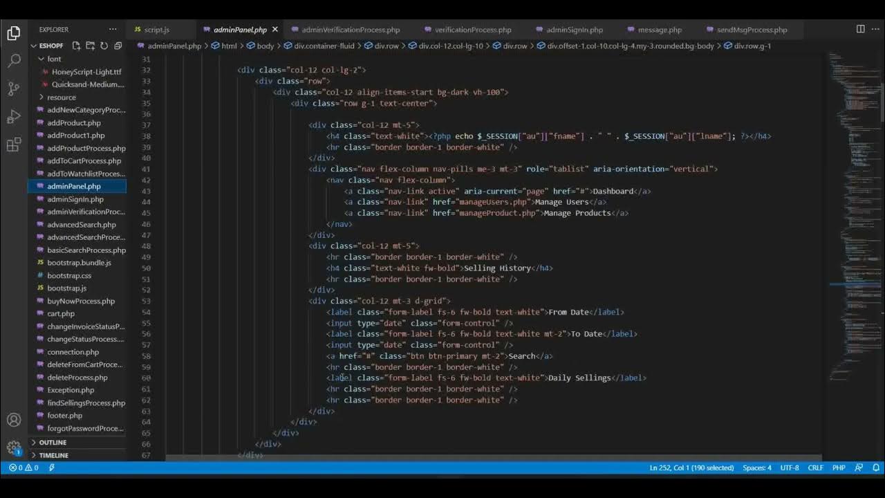 Design a responsive admin homepage using HTML, CSS, JavaScript and ...