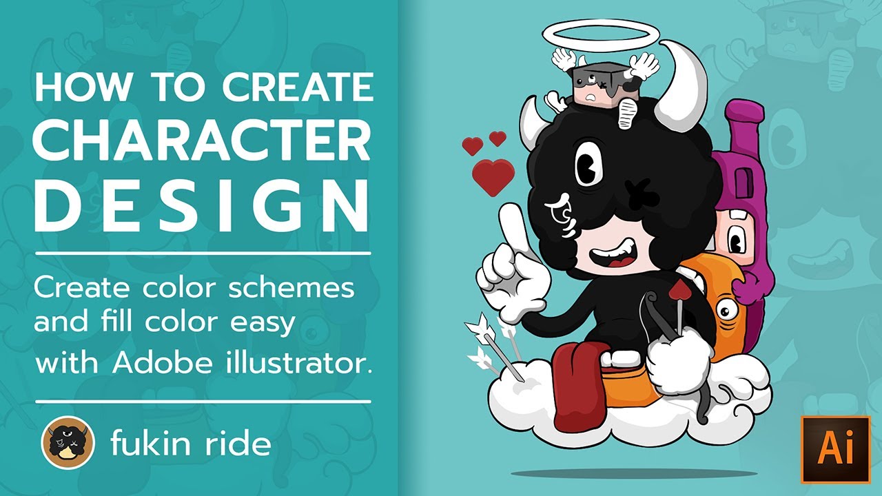 How to Create Character Design | Adobe illustrator - YouTube