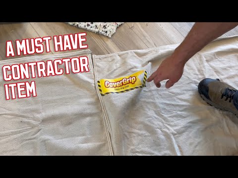 CoverGrip Quick Drop Cloth Review - A Must Have Contractor Item! Tool Review