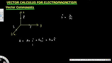 Vector Calculus for Electromagnetism 1 : Vector Components - Electromagnetic Field
