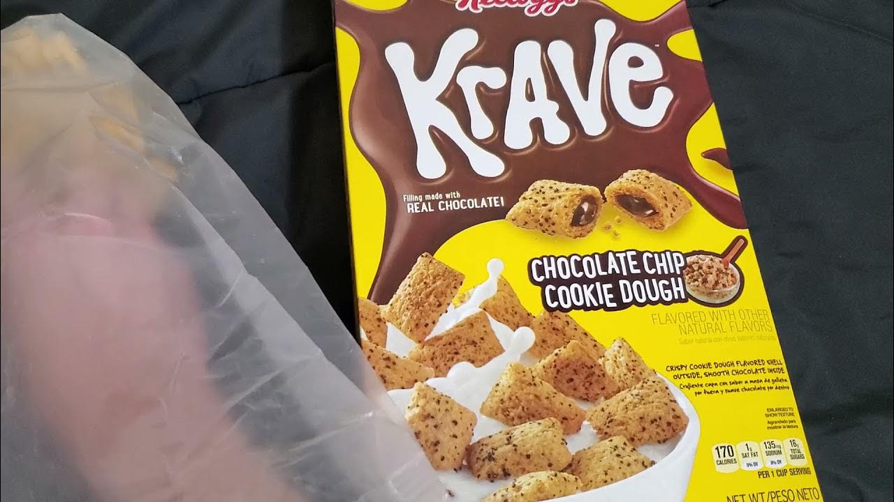 Krave Special Edition Chocolate Chip Cookie Dough Cereal Review YouTube
