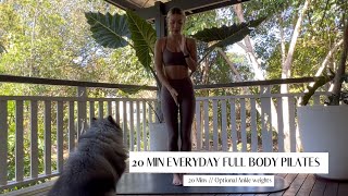20 minute everyday full body Pilates // using extra ankle weights