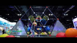 Kids Rope Net Challenge Tower | High-Flow Indoor Rope Net Play for Active Play Centers
