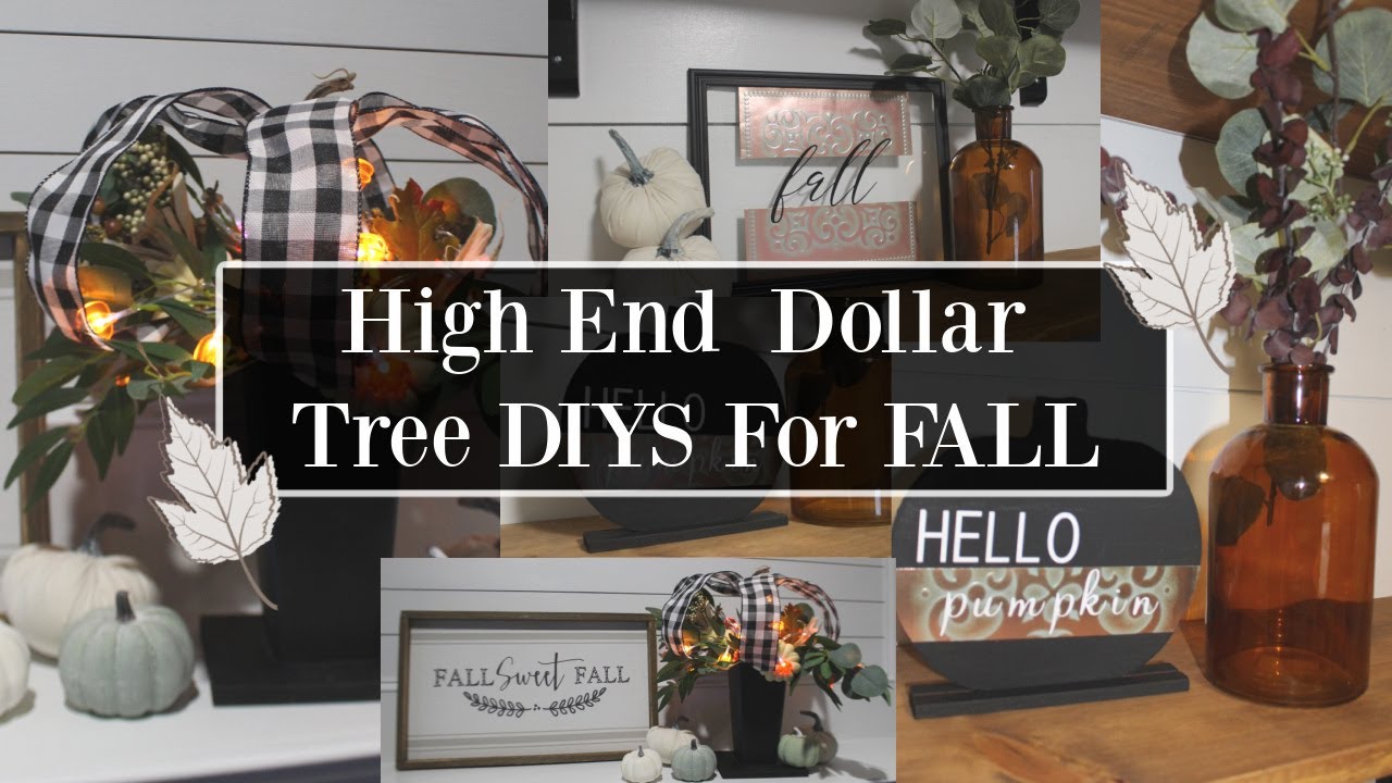 HIGH END DOLLAR TREE DIYS | DOLLAR TREE FALL DIYS! - YouTube