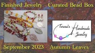 Finished Jewelry - Curated Bead Box - September 2023 - Autumn Leaves #curatedbeadbox