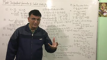 Most important formulas from solid state physics-1