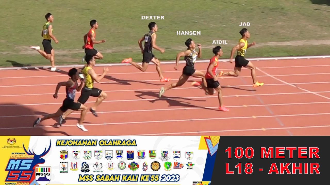 JAD RIZALMAN - RAJA PECUT 100 Meter L18 AKHIR | MSS Sabah Kali Ke-55, Keningau, Sabah - 2023