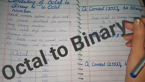 Octal to Binary in Urdu, Octal to Binary Conversion in Urdu