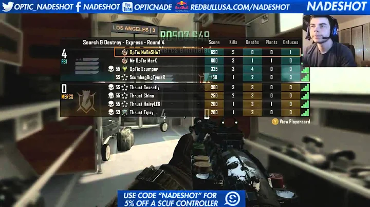Nadeshot with the 1v4 MLG Ninja Defuse!