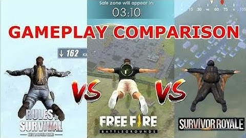 RULES OF SURVIVAL VS FREE FIRE VS SURVIVOR ROYALE  (comparison) ||GAMING WITH AYUSH||