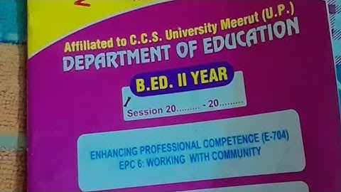 EPC 6 file : working with community