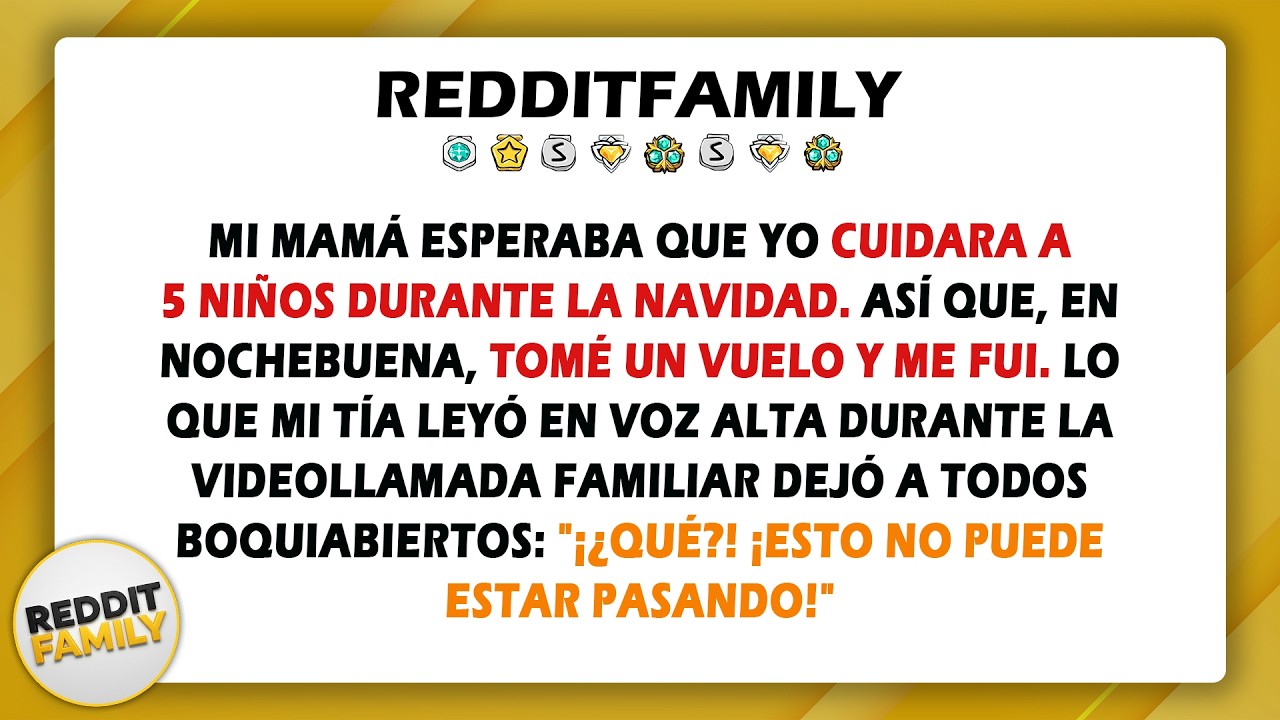 Mi mamá esperaba que yo cuidara a 5 niños durante la Navidad. Así que, en Nochebuena, tomé un...