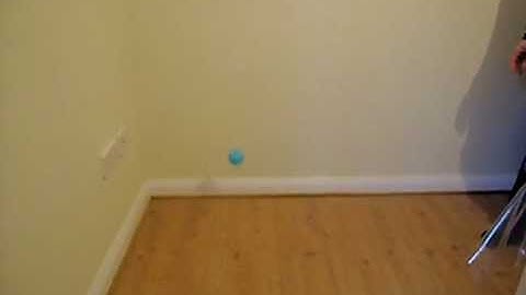 Plastic ball bounce demonstration with collision