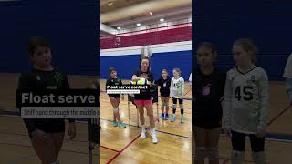 Float serve contact for #volleyball overhand serve #volleyballcoach