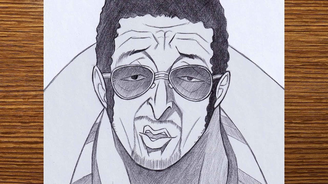 How to draw Kizaru One Piece drawing step by step sketch YouTube