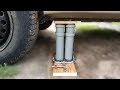 How to make a powerful air jack out of sewage muff