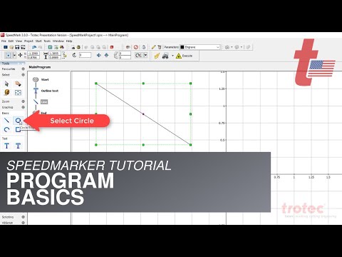 Trotec Tutorial: Basic SpeedMark Program