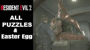Resident Evil 2 All Puzzle and Easter Egg Solve PC Gameplay Demo 2019