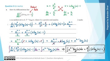 VCAA Mathematical Methods 2016 SH Exam 1 - Question 8
