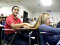 Aldair combing Stephanie's hair (awkward)