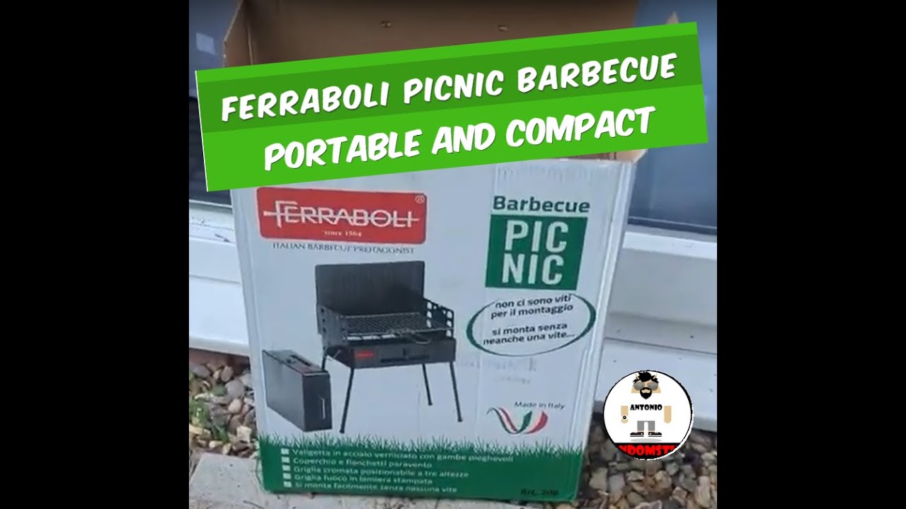 イタリア製 Ferraboli BBQコンロ Pic Nic Ferraboli - Barbecue Picnic 40x30 cm - BBQ in a case / coal